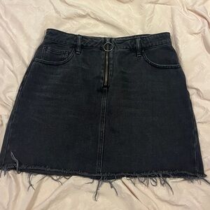 PacSun Black Denim A-Line Mini Skirt